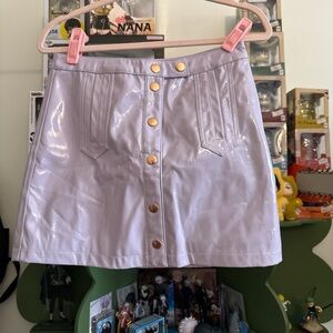 Forever 21 Shiny Lilac Mini Skirt